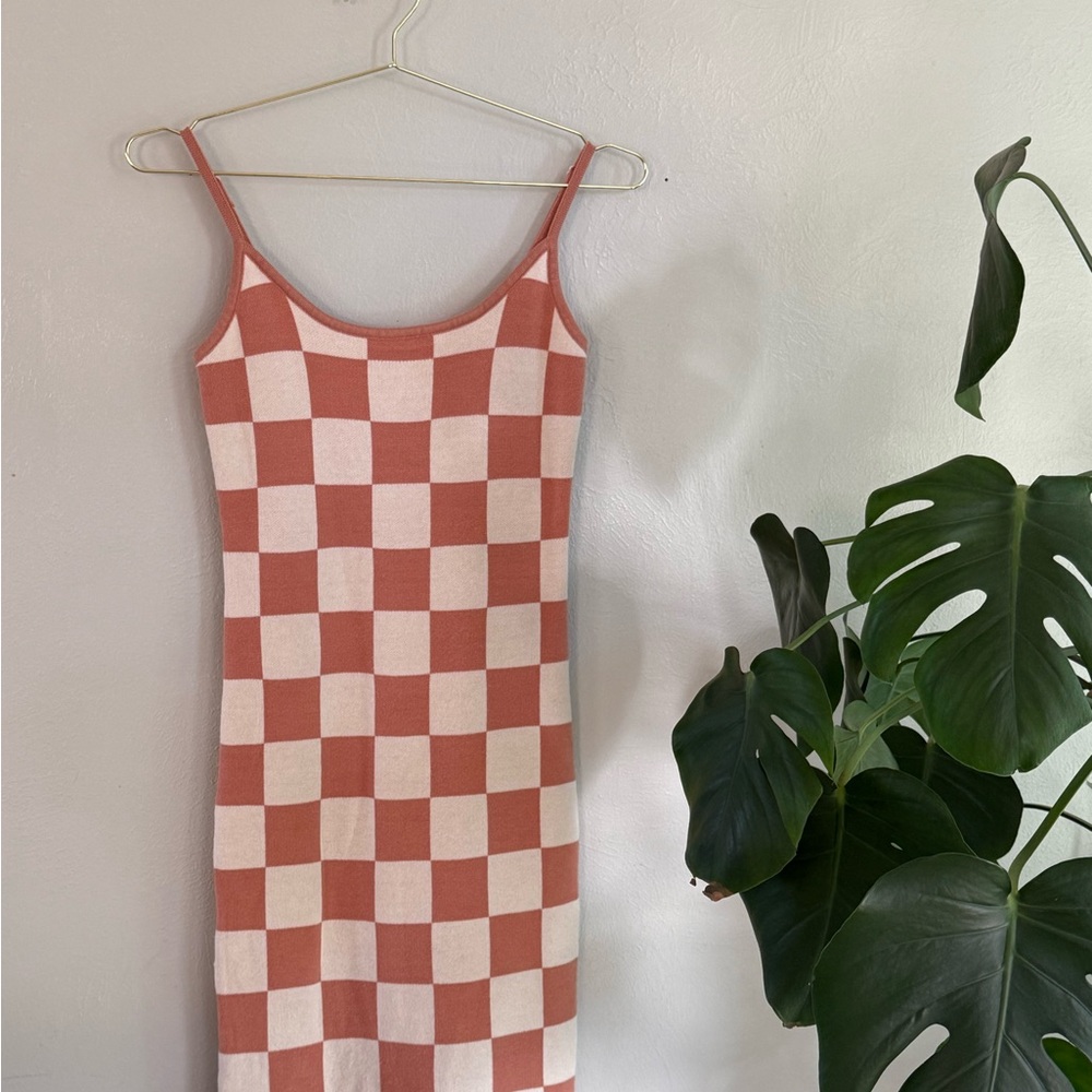 Checkerboard Bodycon Dress